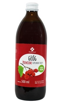 Sok z owoców głogu 100% naturalny Bez cukrów 500ml