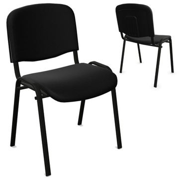 KRZESŁO TAPICEROWANE KONFERENCYJNE ISO CZARNE NS