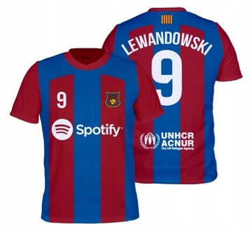 LEWANDOWSKI BARCELONA - sportowa koszulka r.164