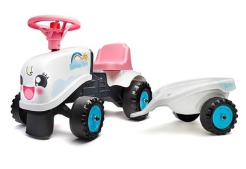 Трактор FALK Rainbow White с прицепом от 1 года