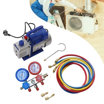 Комплект вакуумного насоса и манометра в коллекторе 1/4HP3*4FT