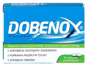Dobenox Dobezylan 250 mg żylaki krążenie 30 tabl.