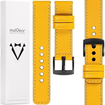 Pasek skórzany 20mm do Garmin Vivoactive 5 3 Vivomove 3 elegancki handmade