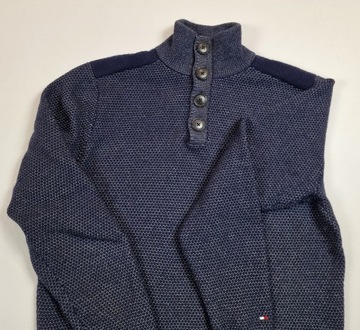 Tommy Hilfiger GRANATOWY SWETER