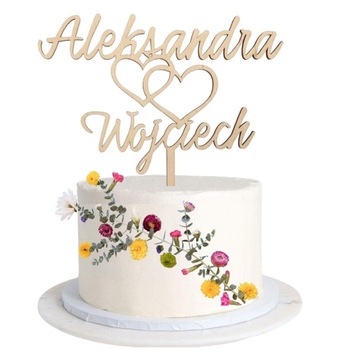 Топпер топпер надпись свадебный торт НАЗВАНИЯ цвета