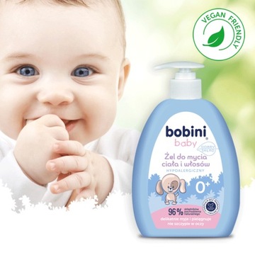 BOBINI BABY Гель для мытья тела и волос Пена для ванны для детей 3+3