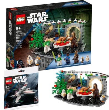 LEGO STAR WARS ŚWIĄTECZNA DIORAMA SOKÓŁ MILENNIUM 40658 + LEGO 30654 ZESTAW