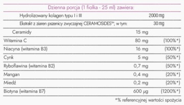 Collatris Ceramide ProSkin SHOT, 20 флаконов по 25 мл, питьевые керамиды и коллаген