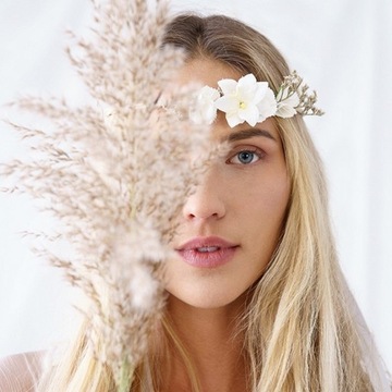 ВЕНОК ДЛЯ ОБЩЕНИЯ, БЕЛЫЕ ЦВЕТЫ, РЕГУЛИРУЕМЫЙ