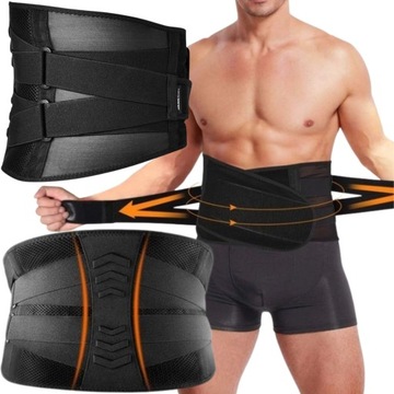 PAS STABILIZUJĄCY KRĘGOSŁUP LĘDŹWIOWY GORSET XXL NIE ROLUJE DOBRZE TRZYMA