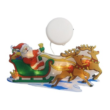 ch-Xmas Santa LED Light Christmas Window Sled