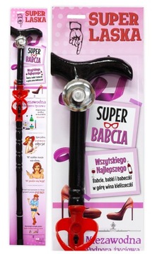 LASKA SUPER BABCIA PREZENT Z OKAZJI DNIA BABCI DZWONEK I UCHWYT NA BUTELKĘ