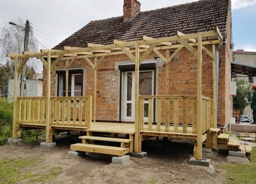 Терраса к передвижному дому, голландскому дому, кемпингу