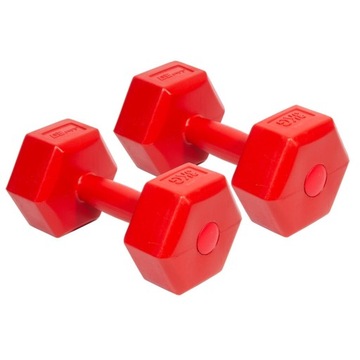 ZESTAW HANTLI KOMPOZYTOWYCH POWLEKANYCH 2x3 KG ENERO FIT
