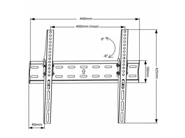 КРЕПЛЕНИЕ ДЛЯ ТЕЛЕВИЗОРА ВЕШАЛКА ДЛЯ ТВ 26–55 40 кг ЖК-дисплей