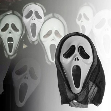 МАСКА КРИК с капюшоном Scream HALLOWEEN MASKS B