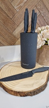 ЭЛЕГАНТНЫЕ НОЖИ В БЛОКЕ НАБОР КУХОННЫХ НОЖЕЙ КУХОННЫЕ НОЖИ ПОДСТАВКА ЦВЕТА