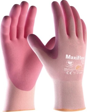 Rękawice robocze z witaminą E i aloesem MaxiFlex Active 7/S różowe ATG