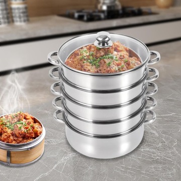 МНОГОФУНКЦИОНАЛЬНЫЙ НАБОР КАСТРЮЛИ ДЛЯ ПЛИТЫ ИЗ НЕРЖАВЕЮЩЕЙ СТАЛИ