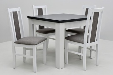 Стол 90/90 на 170 + 4 стула