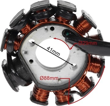 СТАТОР СКУТЕРА 4T GY6 11 КАТУШЕК ROMET ZIPP