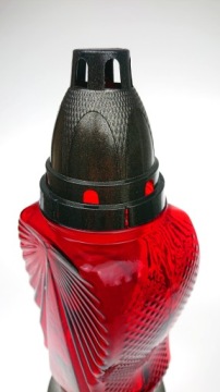 БОЛЬШАЯ ГРАВИЙНАЯ СВЕЧА, СТЕКЛЯННАЯ ВСТАВКА КРАСНОГО ФОНАРЯ