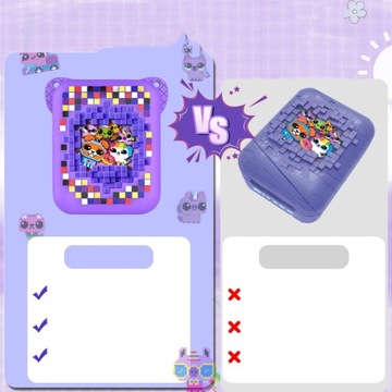 Фиолетовый защитный чехол Bitzee с красочным узором и ремешком