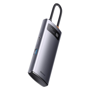 Adapter BASEUS HUB przejściówka 4w1 Typ C na 4x USB 3.0 Metal Gleam Series