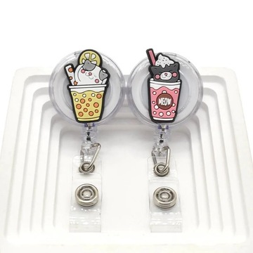 1 шт., мультяшная чашка, собака, медсестра, доктор, выдвижная катушка для значка