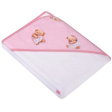 OKRYCIE KĄPIELOWE Z KAPTUREM RĘCZNIK KĄPIELOWY FROTTE 80x80cm DUET BABY
