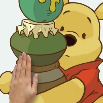 Miarka wzrostu naklejka ścienna Kubuś puchatek