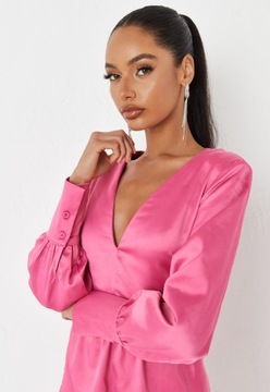 MISSGUIDED SATYNOWA SUKIENKA V-NECK LCJ XXJ__XS