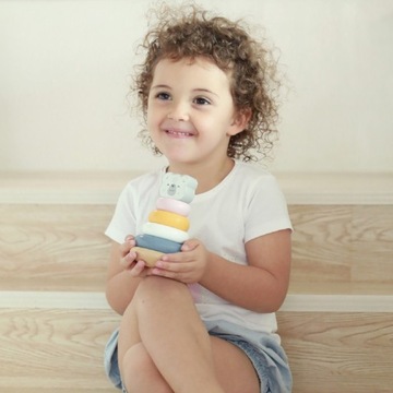 ДЕРЕВЯННАЯ ПИРАМИДА МОНТЕССОРИ ОБРАЗОВАТЕЛЬНАЯ ЗАГАДКА