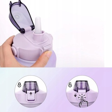 БУТЫЛКА ДЛЯ ВОДЫ БУТЫЛКА С МЕРНОЙ СОЛОМОЙ НАПОМИНАНИЕ FITNESS GYM 2L