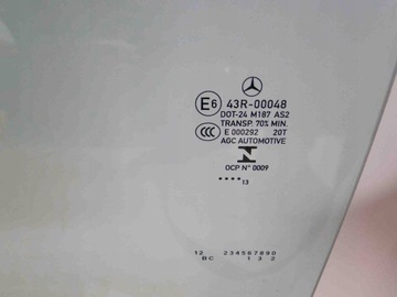 MERCEDES A TŘÍDA W176 176 SKLO (OKNO) LEVÝ ZADNÍ 2013