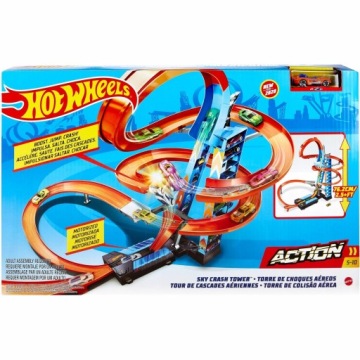 Autodráha Hot Wheels Sky Crash Tower Věž Nebeské Kraksy