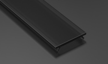 Черный абажур для светодиодного профиля 1м A B C D G H Y Z X W