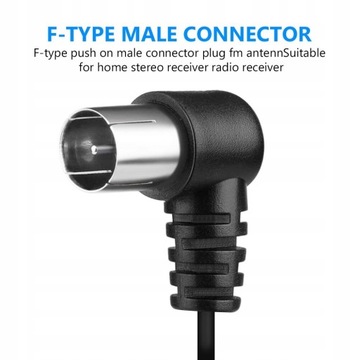 1.5m antena radiowa fm F Adapter 75ohm Unbal