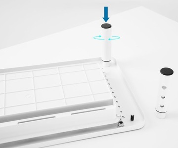 PODSTAWKA POD MONITOR LAPTOP REGULOWANA Z SZUFLADĄ METALOWA GAMINGOWA