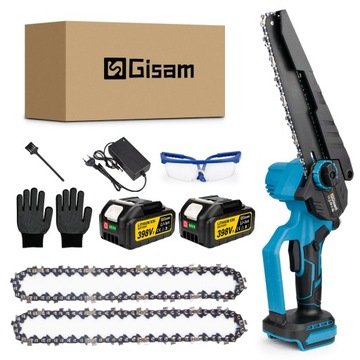 8-дюймовая бесщеточная система смазки бензопилы с 2 дополнительными аккумуляторами Chians (2 шт.).