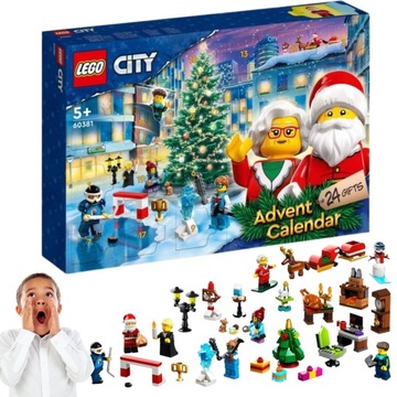 LEGO CITY Kalendarz adwentowy 2023 ZESTAW LEGO + GRATIS