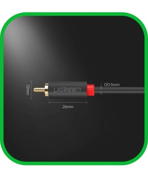 Kabel Przewód Audio Wtyk 2x RCA do 2xRCA Chinch STEREO 2M Pozłacany