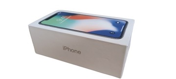 ORYGINALNE PUDEŁKO DO APPLE IPHONE X SILVER 64GB