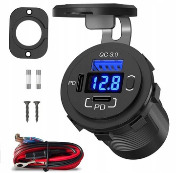 АВТОМОБИЛЬНОЕ ЗАРЯДНОЕ УСТРОЙСТВО БЫСТРОЙ ЗАРЯДКИ QC PD 20W