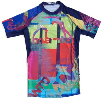 MANTO Rashguard krótki rękaw NEON ABSTRACT - M