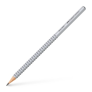 FABER-CASTELL Олівець графітовий трикутний шкільний Grip 2001 B Сріблястий