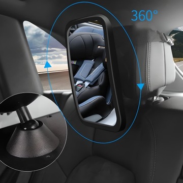 ЗЕРКАЛО 360° ДЛЯ НАБЛЮДЕНИЯ ЗА ВАШИМ РЕБЕНКОМ В АВТОМОБИЛЕ