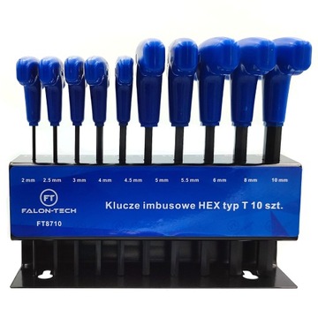 Шестигранные ключи, шестигранные отвертки, молотковые отвертки HEC типа Т, 10 шт.