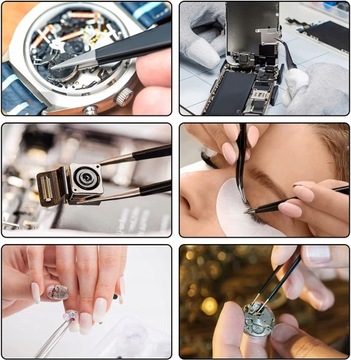 НЕОБХОДИМЫЙ НАБОР 6 прецизионных пинцетов ESD Пинцет НАБОР СЕРВИСНЫХ ИНСТРУМЕНТОВ