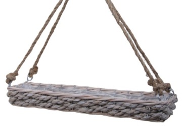 KWIETNIK KOSZ WISZĄCY WIKLINOWY NA KWIATY HUŚTAWKA